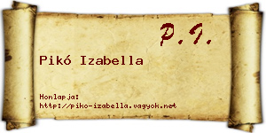 Pikó Izabella névjegykártya